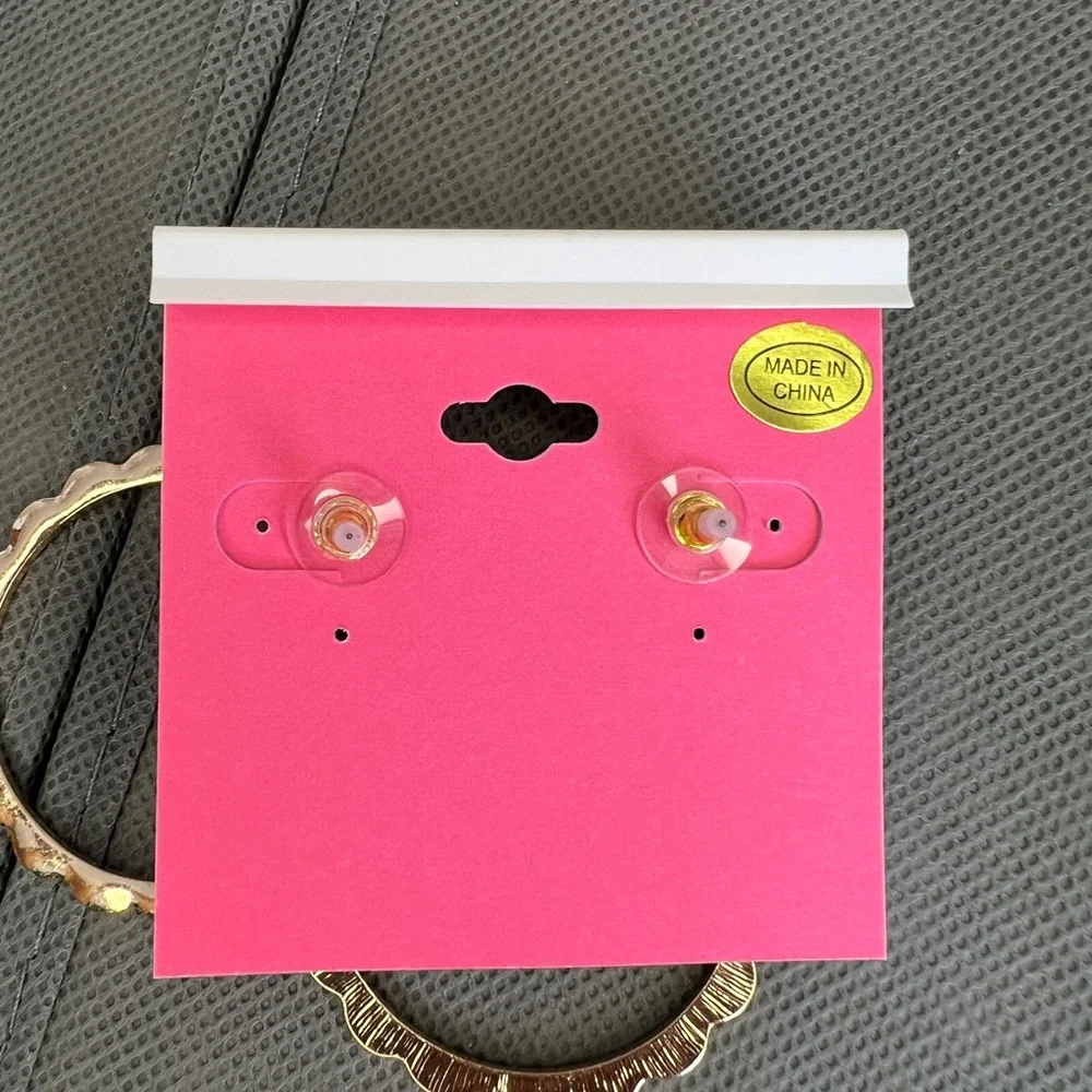 Isaac Mizrahi Gold Faux Pearl Round Earrings - Picture 4 of 5